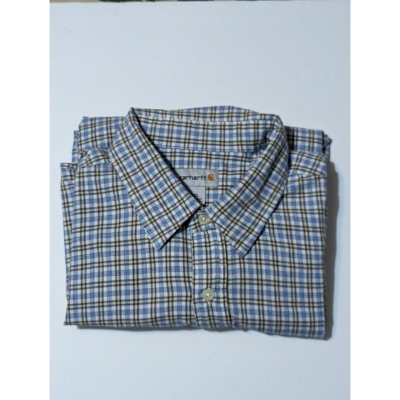 Columbia Other - Columbia Button Down Long Sleeve Shirt 2XL Blue Blue Plaid Hiking Work Mens